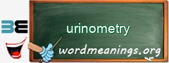 WordMeaning blackboard for urinometry